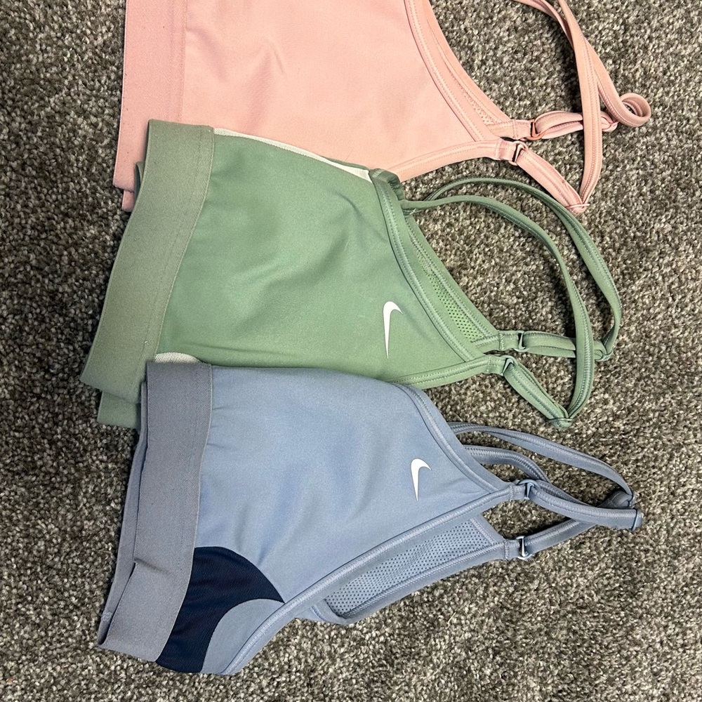 Nike Sports Bra Set - Pink, Green, Blue